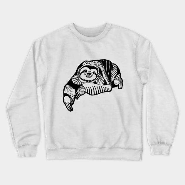Happy sloth Crewneck Sweatshirt by Réka Sajó